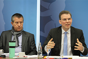 Christian Goiny, haushaltspolitischer Sprecher der CDU-Fraktion Berlin und Florian Graf, Fraktionsvorsitzender